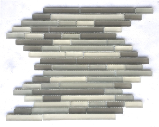 Santa Nova 12"x12" Matchstick Glass Mosaic Tile Frosted