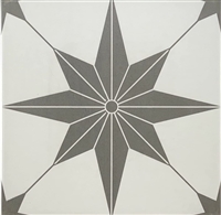 12x12 TrueNorth Geometric Pattern Modern Encaustic Style Ceramic Wall Floor Tile