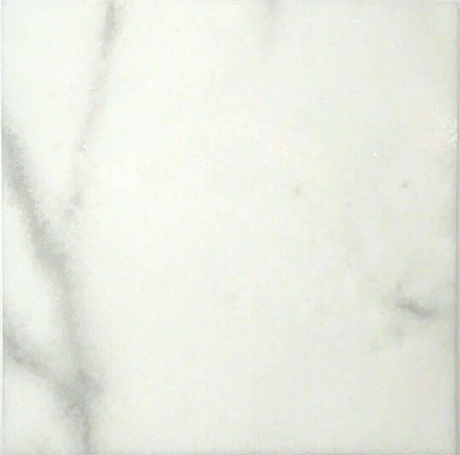 Carrara White 12x12 Honed Straight Edge Marble Tile
