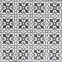 18x18 Balenciaga Pattern Floor Tile Made in Spain Genuine Ceramic White/Black