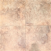 18x18 Cross-Cut Walnut Travertine Look Porcelain Field Floor Tile