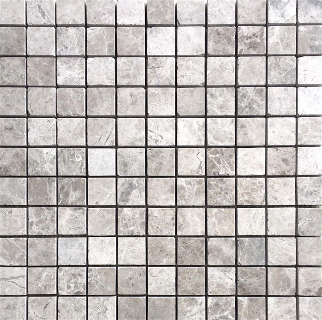Gray 1x1 Honed Marble Mosaic Tile