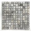 1x1 Silver Travertine Honed and Filled Wall Floor Mosaic Tile