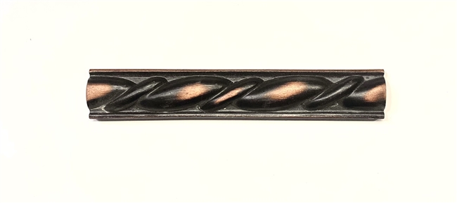 1x6 Roman Rope Metallic Oil Rubbed Bronze Resin Listello Border Backsplash Tile