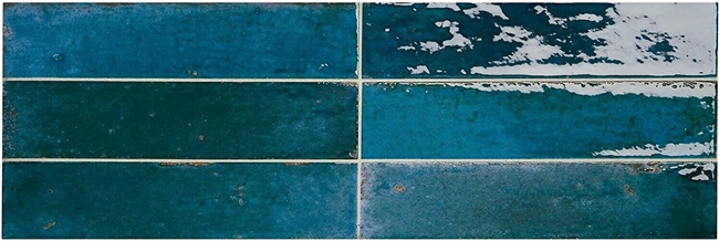 2.5x9.5 Alchemist Mediterranean Blue Porcelain Italian Wall Backsplash Tile
