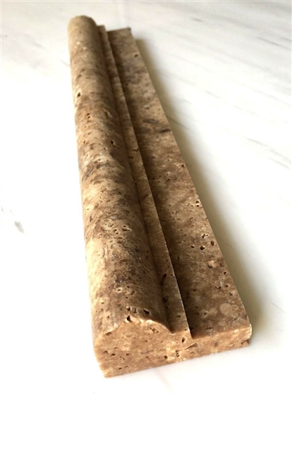 2X12 Noce Travertine Ogee Profile Chair Rail Molding Trim Wall Tile