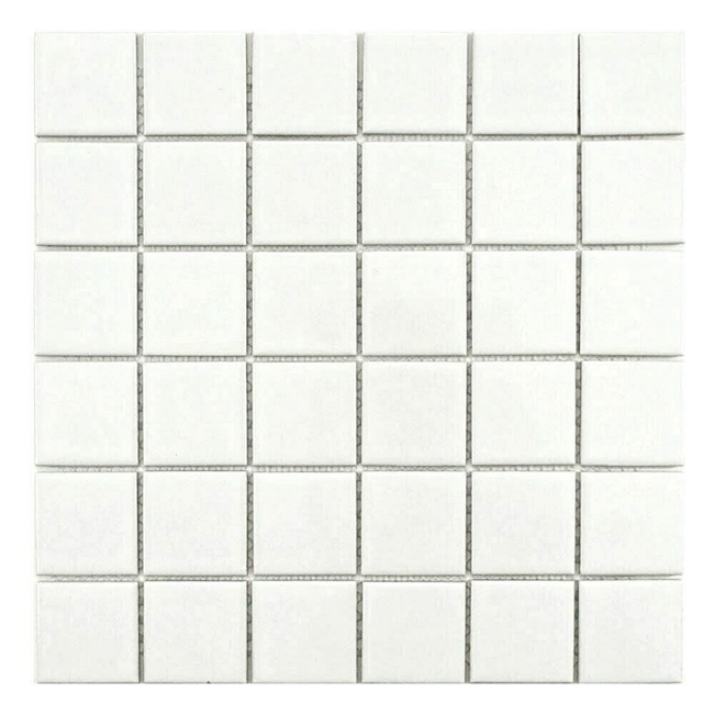 2x2 Essential White Matte Subway Ceramic Floor and Wall Tile