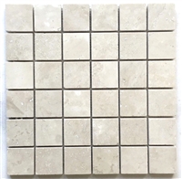 2"x2" Light Ivory Honed Travertine Mosaic Tile