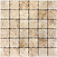 2x2 Stone Look Ceramic Tile Chateau Cape Coast Mosaic Wall Floor