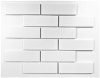 White 2x6 Brick Matte Ceramic Mosaic Tile