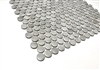 3/4" Matte Cement Look Penny Round Ceramic Mosaic Floor Wall Backsplash