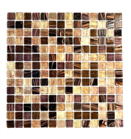 3/4 x 3/4 Copper Gold Glimmer Glass Mosaic Wall Tile
