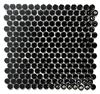 3/4 x 3/4 Penny Round Black 12x13 Porcelain Mosaic Wall Floor Tile