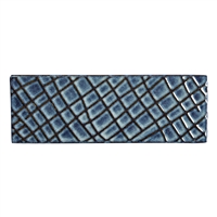 3.25" x 9.25" Ansel Erin Collection Textured Hand Glazed Porcelain Cloud Blue Wall Tile