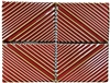 3x4 Raku Style Structural Porcelain with Three Dimensional Ripple Glaze Wall Tile Chili Color