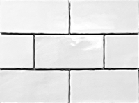 3x6 White Crackled Glaze Ceramic Tile, Wall and Backsplash