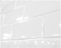 White 3x6 Shiny Glossy Finish Ceramic Subway Tile