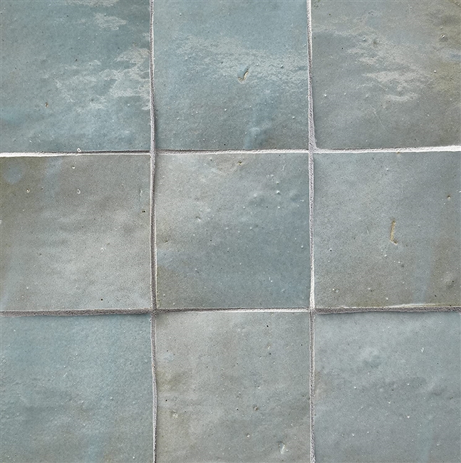 4x4 Authentic Handmade Aqua Zellige Wall Backsplash Tile