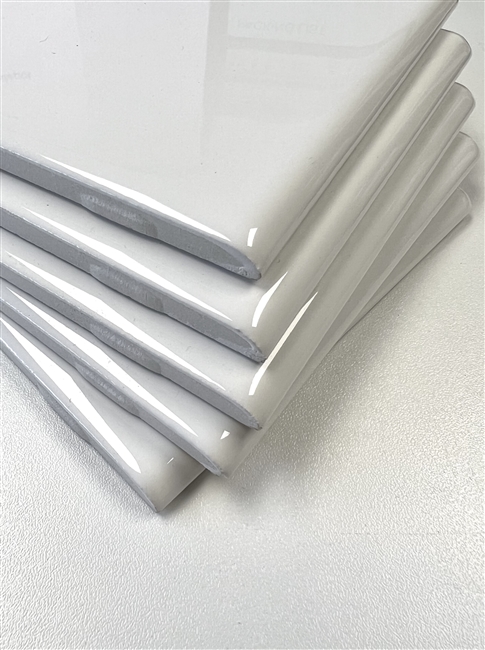 Daltile Semi Gloss 4-1/4 in. x 4-1/4 in. White Ceramic Bullnose Wall Tile