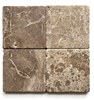 Dark Emperador 4x4 Tumbled Marble Tile Backsplash Floor Wall