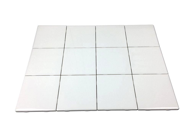 Set of 12 Daltile Glossy Almond Ceramic Tiles For Arts & Crafts 4x4  Backsplash