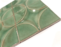 4x4 Wedgwood Virginia Crackle Green Faded Ceramic Tile