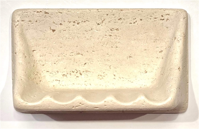 Squarefeet Depot Premium Quality Classic Light Travertine Resin Soap Dish Holder