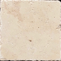 6x6 Light Travertine Tumbled Antiqued Tile Natural Stone