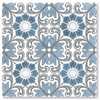 6x6 Manolo Collection Marble Tile for Wall and Floor with Blue Pattern (4)