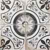 8.7x8.7 Fleur De Lis Vintage Gray Porcelain Floor Wall Tile