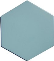 8.75x10 Solid Color Hexagon Collection Aqua Porcelain Wall Floor Tile