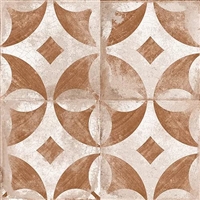 8.7 x 8.7 San Marino Genuine Porcelain Weathered Terra Cotta and Linen Wall Floor Tile