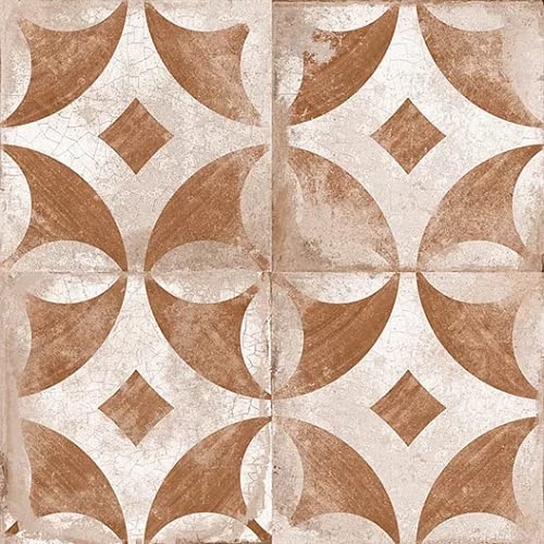 8.7 x 8.7 San Marino Genuine Porcelain Weathered Terra Cotta and Linen Wall Floor Tile