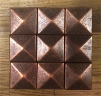 Copper Genuine Decorative Metal Pyramid 1x1 Decorative Insert Piece