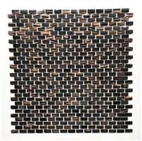 Mini Brick Copper Bronze Fleck Glimmer Glass Mosaic Tile