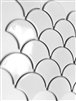 Mandarin Glossy Fan Soft White Porcelain Mosaic Tile