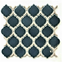 Deep Blue Glossy Moroccan Porcelain Mosaic Wall Tile