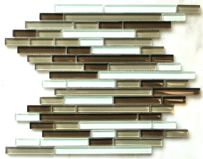 Santa Barbara 12"x12" Matchstick Glass Mosaic Tile Shiny