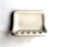 Soap Dish Almond Ceramic Thinset Mount 6-1/2" x 4-7/8"