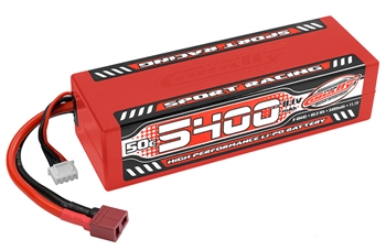 COR49445 5400mAh 11.1v 3S 50C Hardcase Sport Racing LiPo Battery with