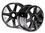 HPI67768 HB Edge Wheel in Black Chrome 1/8 Buggy - Package of 2