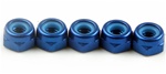 KYO1-N3033NA-B Kyosho Blue Aluminum Nylon Nut M3x3.3mm - Package of 5