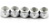 KYO1-N3043NA-S Kyosho Silver Aluminum Nylon Nut M3x4.3mm - Package of 5