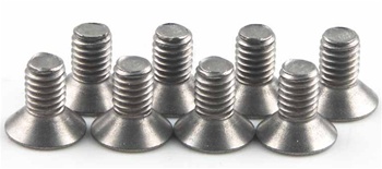 KYO1-S33006HT Kyosho Titanium Flat Head Hex Screw M3X6mm - Package of 8