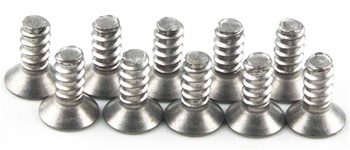 KYO1-S33008TPT Kyosho Titanium Flat Head Self-Tapping Screw M3x8mm - Package of 10
