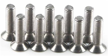 KYO1-S33012T Kyosho Titanium Flat Head Screw M3x12mm - Package of 10