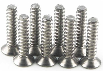 KYO1-S33015TPT Kyosho Titanium Flat Head Self-Tapping Screw M3x15mm - Package of 8