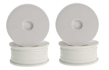 KYO92017-4W Kyosho White Dish Wheels  24mm - Package of 4