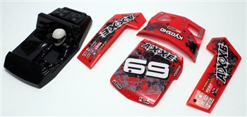 KYOEZ025R Kyosho AXXE Body Parts set in Red