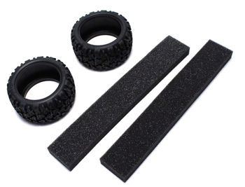 KYOFAT301 Kyosho Neo Block Tires and Inner Foams for Rage VE - Package of 2